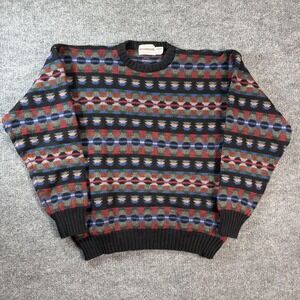 McGregor Sweater Mens Large Multicolor Fair Isle Knit Crewneck Pullover Casual
